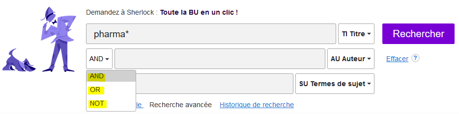 formulaire de recherche avancée