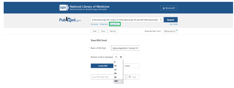 Create RSS Pubmed